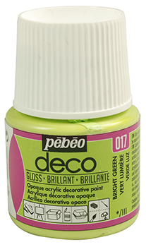 Pebeo Deco Glossy Acrylic Paint 45 ml. - 017 Bright Green