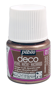 Pebeo Deco Pearl Acrylic Paint 45 ml. - 121 Marron Glace