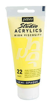 Pebeo Studio Acrylics 100 ml. - 22 Lemon Cadmium Yellow Hue