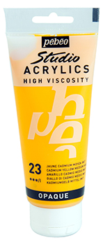 Pebeo Studio Acrylics 100 ml. - Medium Cadmium Yellow Hue