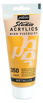 Pebeo Studio Acrylics 100 ml. - 350 Iridescent Precious Gold