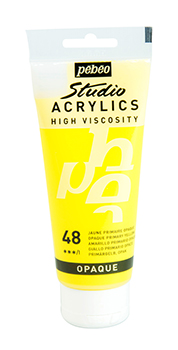 Pebeo Studio Acrylics 100 ml. - Opaque Primary Yellow