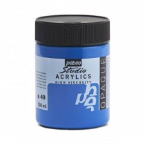Acrylique Pébéo Studio 500 ml. - 49 Cyan Primaire Opaque