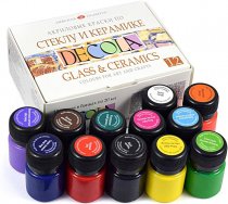 Acrylverf Decola Glass & Ceramics Paint 20 ml. - 12 pack - kleurenset