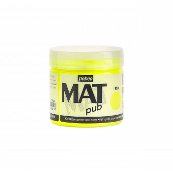 Pebeo Mat Pub Acrylic Paint 140 ml. - Fluorescent Yellow