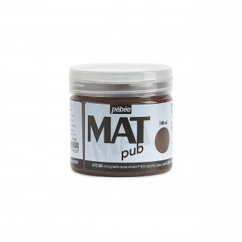 Pebeo Mat Pub Acrylic Paint 140 ml. - Burnt Umber