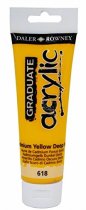 Akryl Daler-Rowney Graduate 120 ml. Cadmium Yellow Deep
