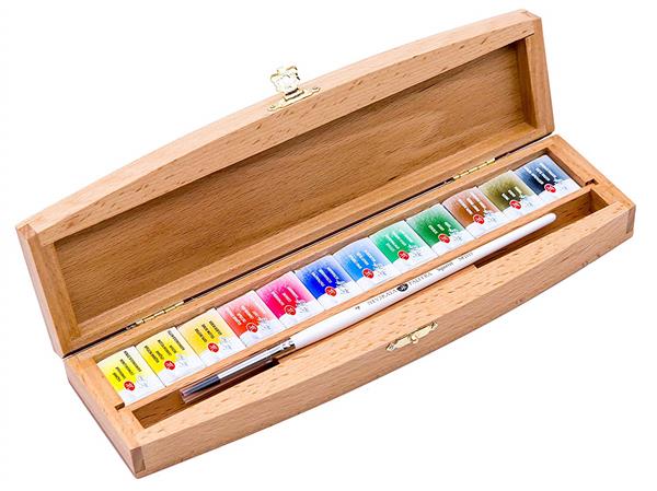 White Nights Artist's Watercolour Beech Wood Set - 12 Pack