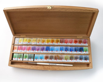 White Nights Watercolour Set - Wooden Box 36 Pack