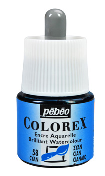 Pebeo Colorex Watercolour Ink 45 ml. - 22 Cyan