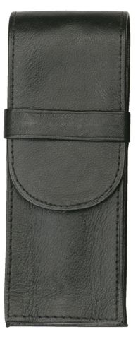 Alassio Leather Pen Case - Black