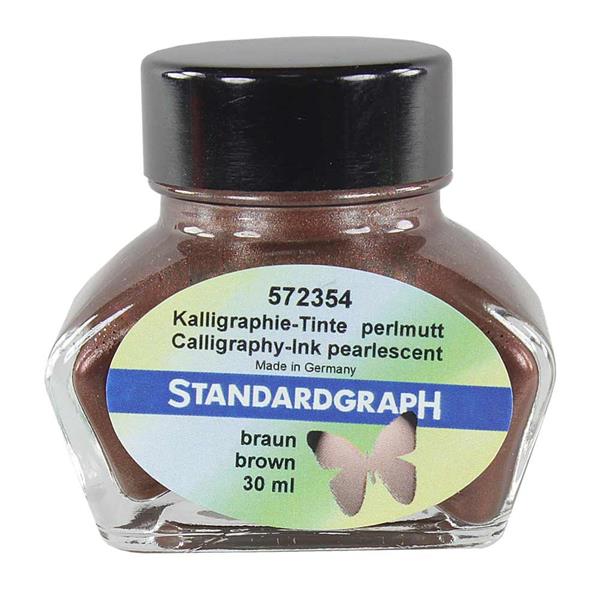 Standardgraph Pearlescent Calligraphy Ink 30 ml - Brown
