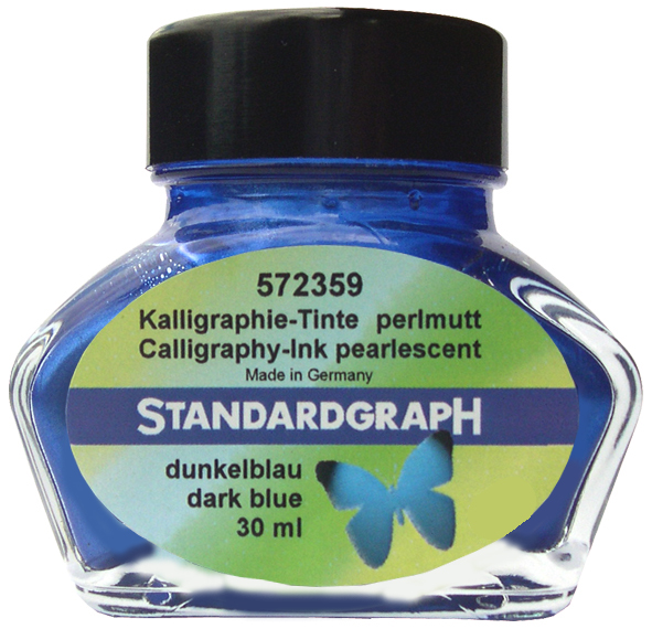 Standardgraph Pearlescent Calligraphy Ink 30 ml - Dark Blue