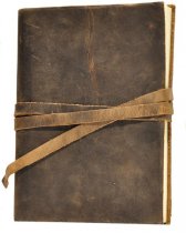 Calve's Leather Sketchbook 13 x 9 cm. - Natural Dark Brown