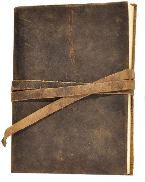 Calve's Leather Sketchbook 13 x 9 cm. - Natural Dark Brown