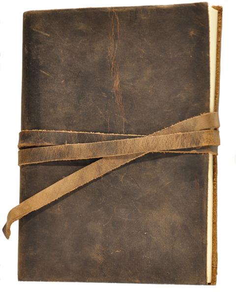 Calve's Leather Sketchbook 16.5 x 12 cm. - Natural Dark Brown
