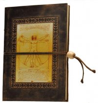 Calve's Leather Sketchbook 16.5x12 cm. - Leonardo da Vinci
