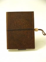 Calve's Lederen Schetsboek met Lange Vetersluiting 16,5 x 12 cm. - Keltische Boom