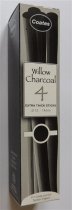 Coates Willow Charbon 12-14 mm. Extra Epais - Ensemble de 4