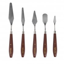 Conda Wooden Handle Soldered Palette Knives Set - 5 Pack