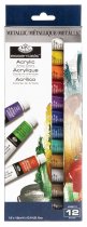 Couleurs Royal & Langnickel Essentials 12 x 12 ml. Couleurs Métalliques