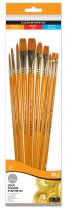 Daler Rowney Gold Taklon Synthetic Brush Set - 10 Pack
