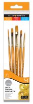 Daler Rowney Gold Taklon Synthetic Brush Set - 5 Pack