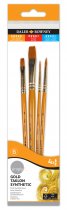 Daler Rowney Gold Taklon Synthetic Brush Set No.3 - 4 Pack