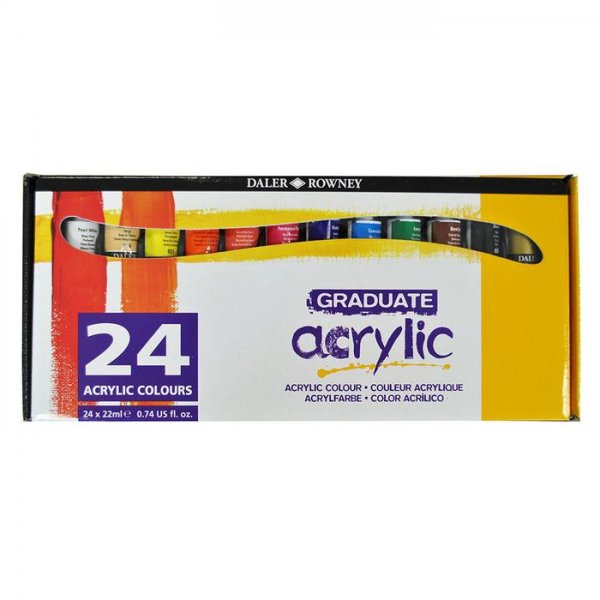 Daler-Rowney Graduate Acrylic Colour Set 24 x 22 ml.