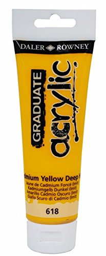 Daler Rowney Graduate Acrylic Paint 120 ml. - Cadmium Yellow Deep