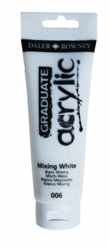 Daler Rowney Graduate Acrylic Paint 120 ml. - Mixing White