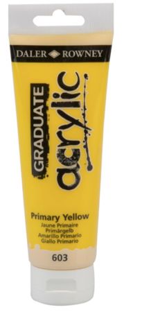 Daler Rowney Graduate Acrylic Paint 120 ml. - Primary Yellow