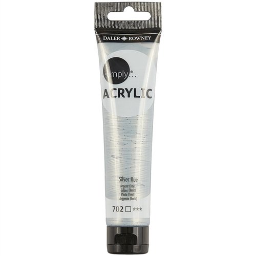 Daler-Rowney Simply Acrylic 75 ml. Silver