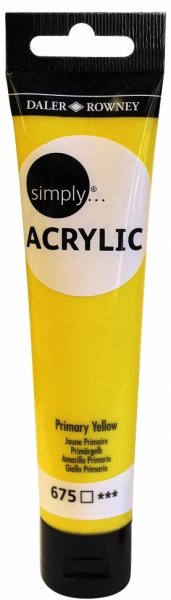 Daler-Rowney Simply Acrylic 75 ml. - Primary Yellow