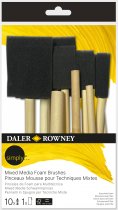 Daler Rowney Simply Mixed Media Foam Brush Set - 10 pcs.