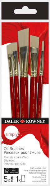 Daler Rowney Simply Oil Painting Brush Set - 5 pcs.