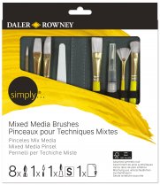 Daler Rowney Simply Set de Pinceaux Mixte Trousse Zippée - 10 pcs.
