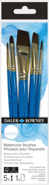 Daler Rowney Simply Watercolour Painting Brush Set - 5 pcs.