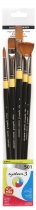 Daler-Rowney System3 Synthetikhaar-Pinsel 501 - 5-er Set
