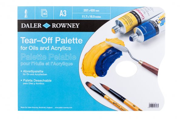 Daler-Rowney Tear-Off Palette for Oils & Acrylics A3 - 40 Sheets