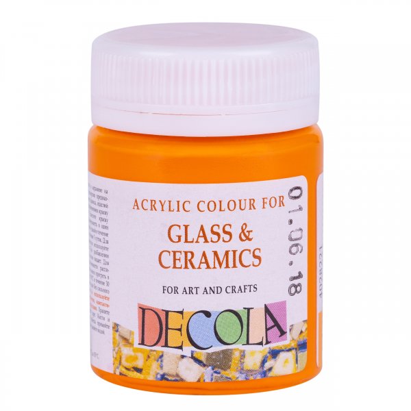 Decola Glass & Ceramics Paint 50 ml. - Yellow Deep