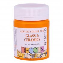 Decola Glass & Ceramics Paint 50 ml. - Yellow Deep