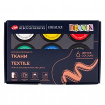 Decola Textile Paint 20 ml. - 6 Pack