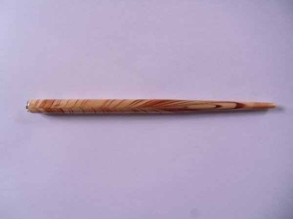Deml Lacquered Wooden Calligraphy Nib Holder - Natural Brown Maseriert Swirl