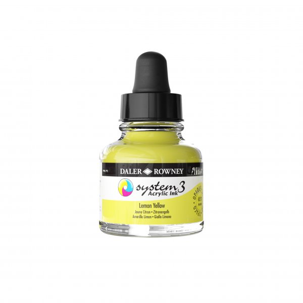 Daler-Rowney System3 Acrylic Ink 29.5 ml. - Lemon Yellow