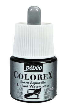 Pebeo Colorex Watercolour Ink 45 ml. - 53 Ivory Black