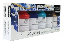 Pebeo Acrylic Pouring Paint Set 6 x 118 ml.