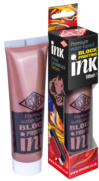 Essdee Premium Water Based Block Printing Ink 100 ml. - Metallic Bronze