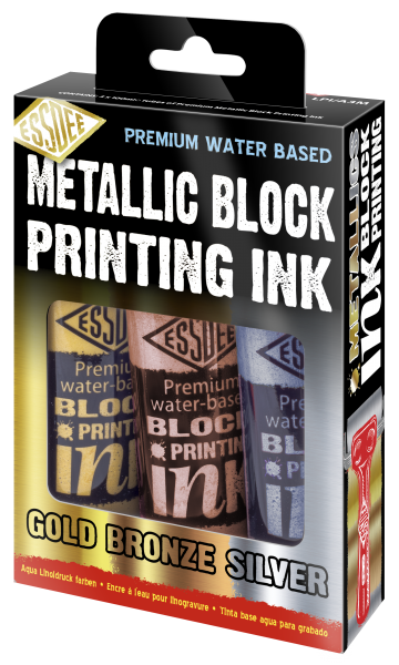Essdee Metallic Block Printing Ink Set 3x100ml