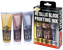 Essdee Metallic Block Printing Ink Set 3x100ml